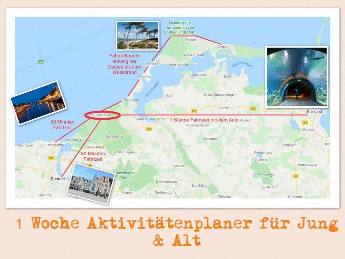 Discovair Graal Mueritz -Haus Quisisana- Strandnah Mit Netflix المظهر الخارجي الصورة